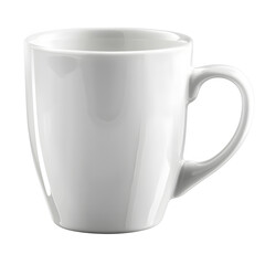 Mock up of realistic white cup isolated on white background