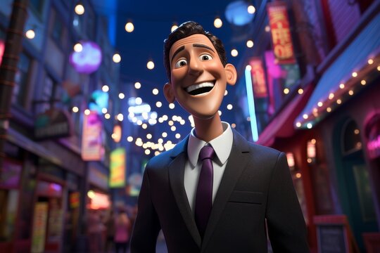 Illustrate an urban alley filled with quirky characters