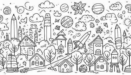 Obraz premium pattern with houses