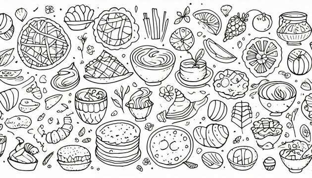 hand drawn easter eggs