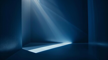 Vibrant Stage Backdrop with Dark Blue Rectangle Background Generative AI