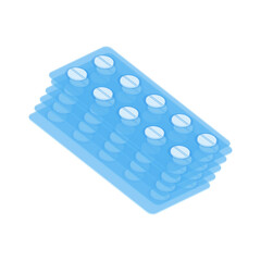 pills isolated on white