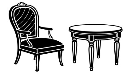 a set of furniture and svg file