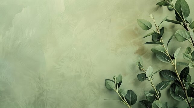 Soft Olive Green Background for Presentations Generative AI