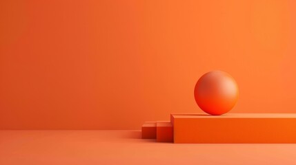 Vibrant Orange Background for Presentation Covers Generative AI