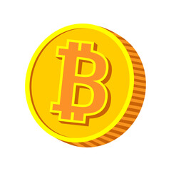Bitcoin. Bitcoin coin. Bitcoin sign. Cryptocurrency