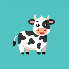 Cute cow cartoon character