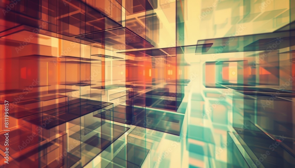 Wall mural webpage structure concept for presentation generative ai