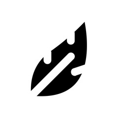 illustration of a black and white leaf