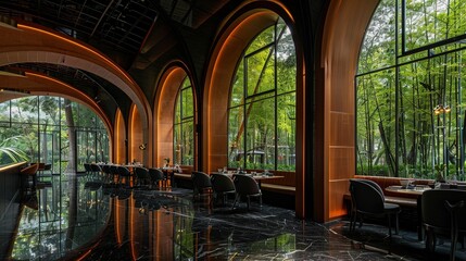 Luxury restaurant hall