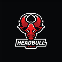 Vector head bull e sport logo