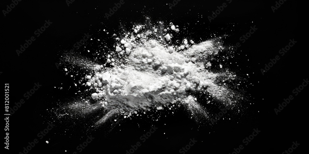 Poster high contrast image of a powder explosion, versatile for various design projects