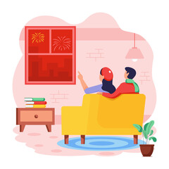 Chinese New Year Flat Illustrations