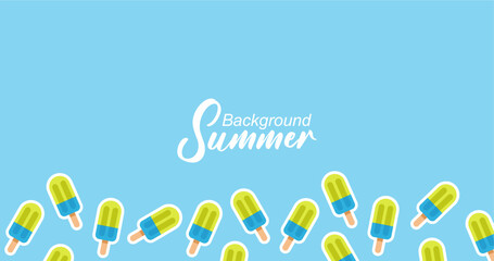 Ice cream seamless pattern. Ice cream background. summer background Illustration.