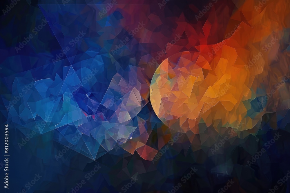 Aufkleber A vibrant abstract background featuring a central sphere. Suitable for various design projects