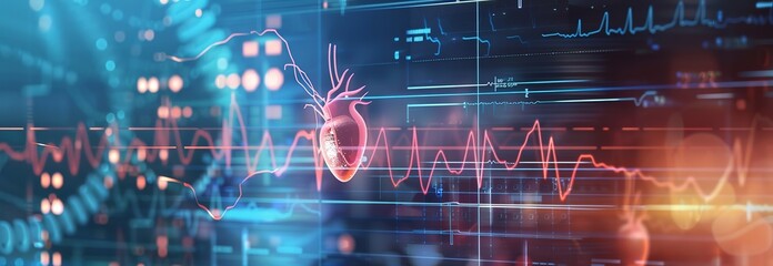 Futuristic Health care and medical background image made with Generative AI 