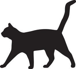 Naklejka premium Cats Silhouettes. background, fabric, paw prints, paws, dog, card, child, pink, endless, paper, repeat, track, foot, wildlife, pretty, feline, wallpaper, nature, illustration, black, tail, graphic, ve