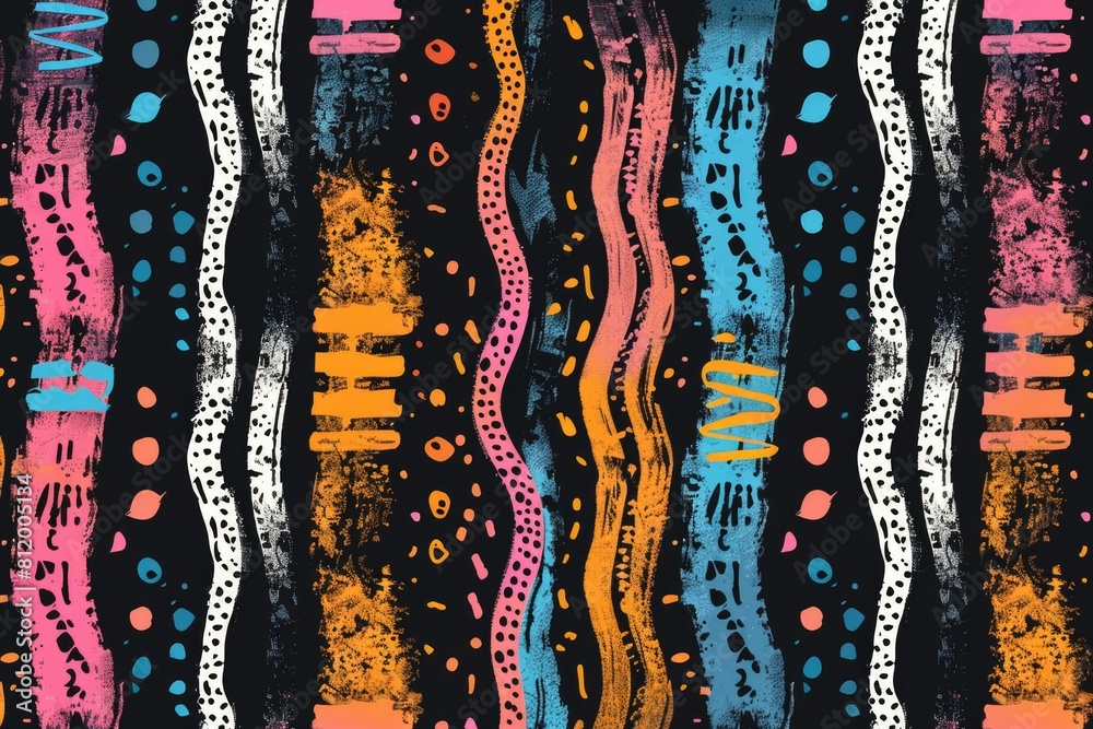 Poster Abstract background with vibrant lines and dots. Suitable for graphic design projects