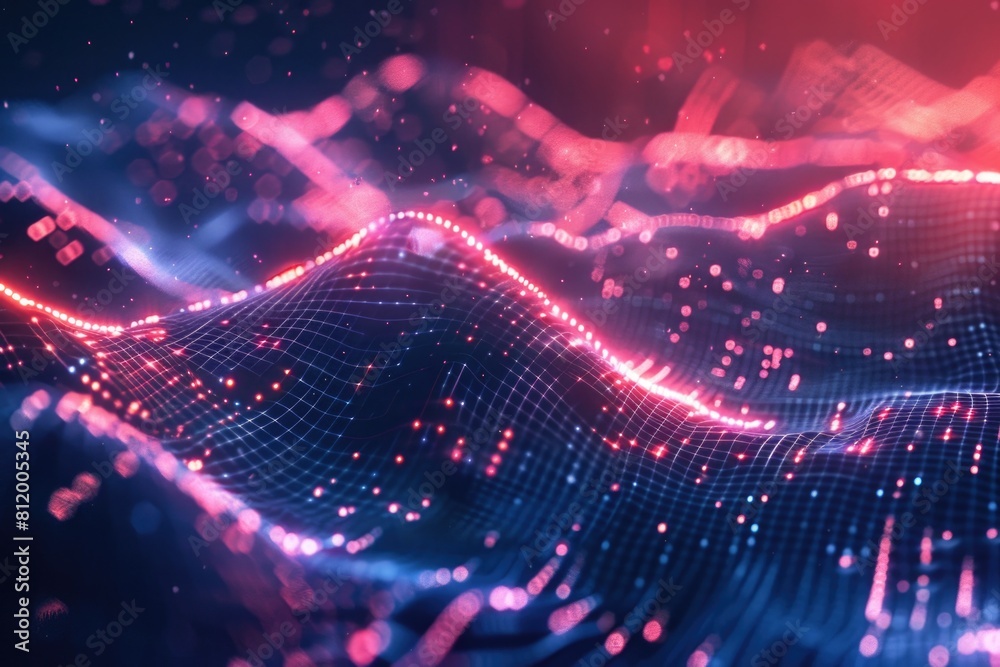 Poster A mesmerizing wave of lights suitable for various design projects