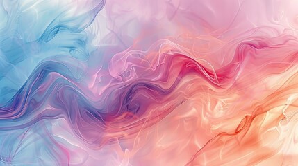 Abstract painting. Pastel colors. Delicate, smooth lines.