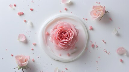 Rose Pink paste set against a pure white background, evoking feelings of romance and sophistication.