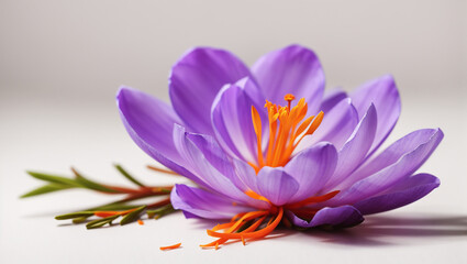 A purple crocus flower
