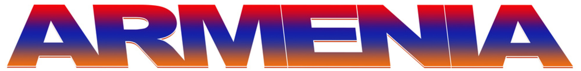Armenia, creative text design, logo