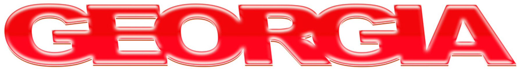 Georgia country, creative text design 