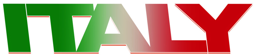 
Italy, creative concept text design, illustration 