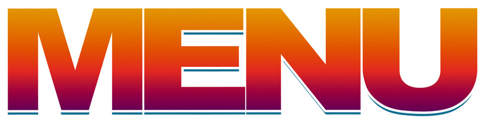 Menu, restaurant concept, creative text design