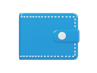 Wallet icon 3d render illustration