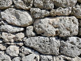 琉球石灰岩の石垣 テクスチャ