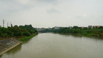 the river in the city