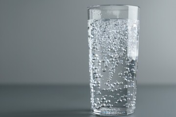 Glass filled with water on table, suitable for hydration concept