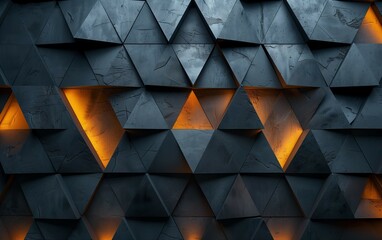 Abstract background with colorful geometric shapes on dark gray wall,artistic wallpaper.