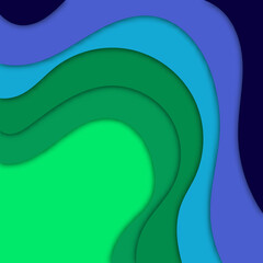 Vector background with paper-cut colored shapes. 3D abstract paper style, design layout for business presentations, flyers, posters, prints, decorations, cards, brochure cover. eps 10