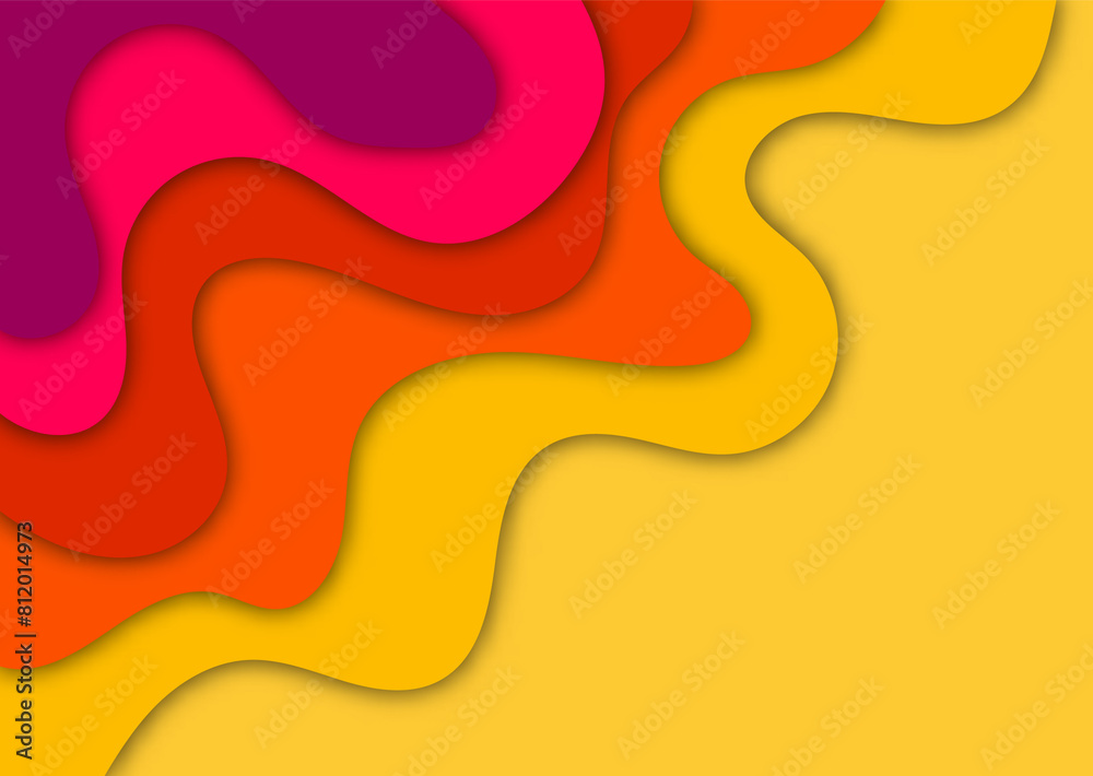 Canvas Prints 3d abstract background with paper cut out figures. vector layout design for business presentations, 