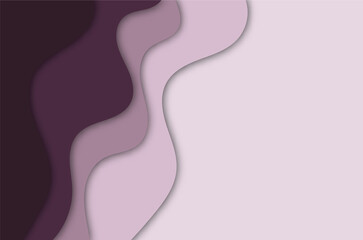 Obraz premium Abstract paper cut blue and purple background. Topographical map of the canyon has a light relief texture, curved layers and shadows. Paper topography template art 3d vector banner. eps 10