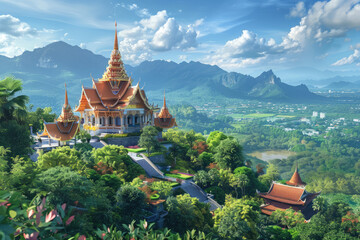 The iconic of thailand travel concept the most beautiful places to visit in thailand