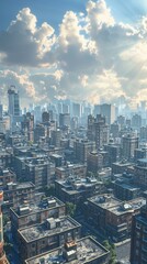 Fototapeta premium A City of Towering Heights and Endless Possibilities