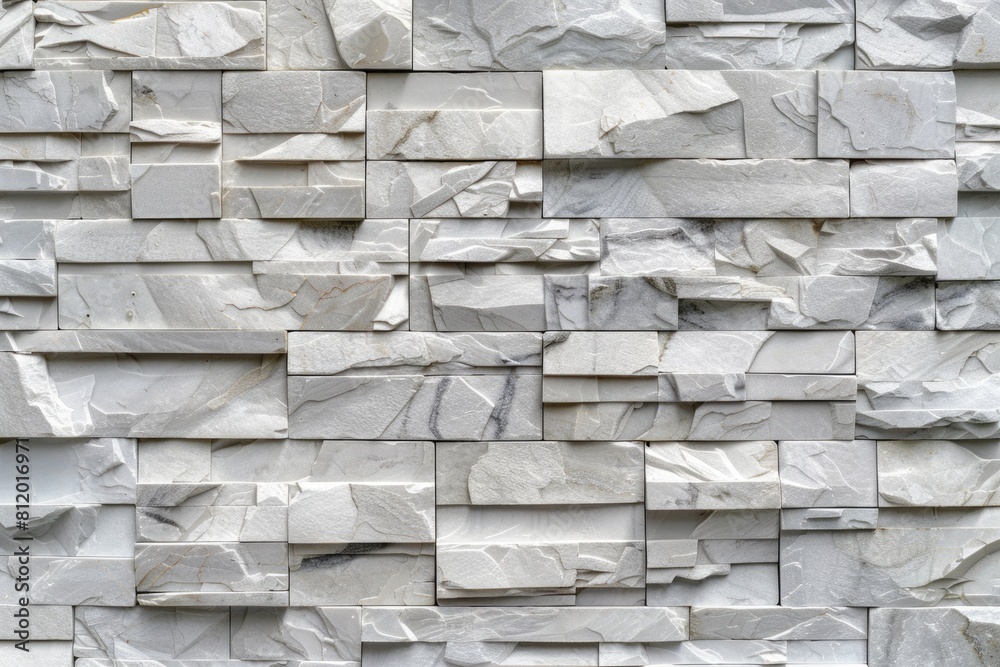Poster detailed view of marble block wall, perfect for architectural projects