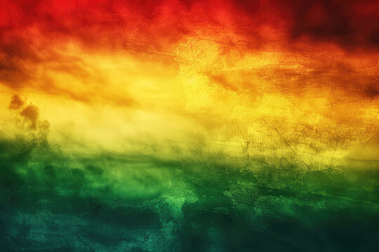 background gradient in the colours of rastafarian flag, red green yellow