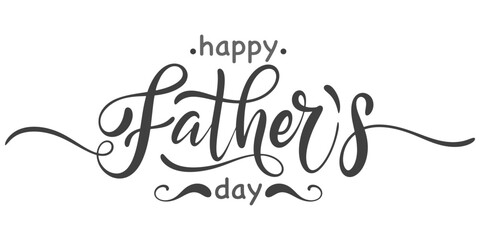 happy father day hand drawn lettering Typography vector eps