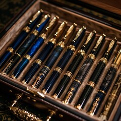 Naklejka premium Vibrant stationery supplies and office essentials for creative projects. Explore pens, colorful pencils, canvases, paints, and decor items for hobbies and workspaces.