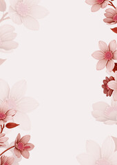 Flower frame background for wedding card and others