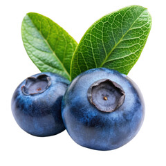 Obraz premium Blueberry macro isolated on white transparent background