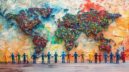 Craft an image that symbolizes global connectivity and cooperation