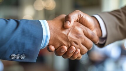 Professionals sealing a deal with a handshake