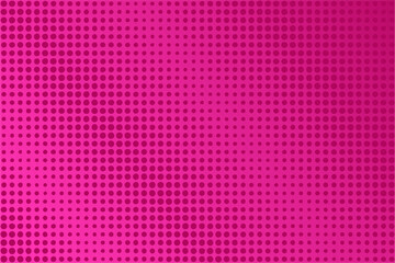 Dotted halftone pattern on magenta background. Abstract retro pop art texture for presentation, wallpaper, flyer, banner, poster, banner, brochure and more.
