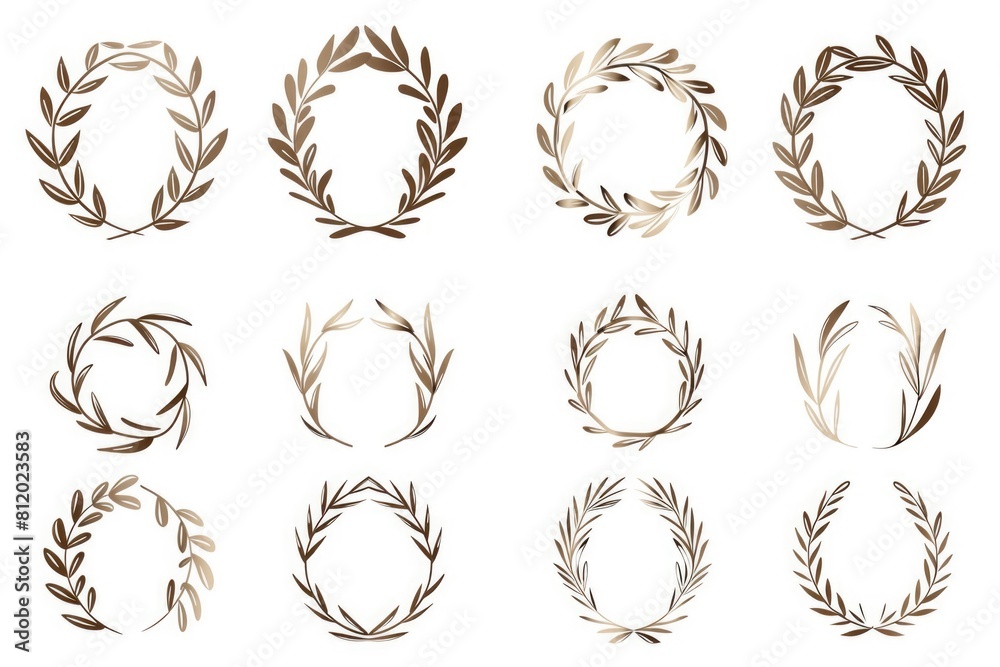 Poster collection of assorted wreaths suitable for various occasions